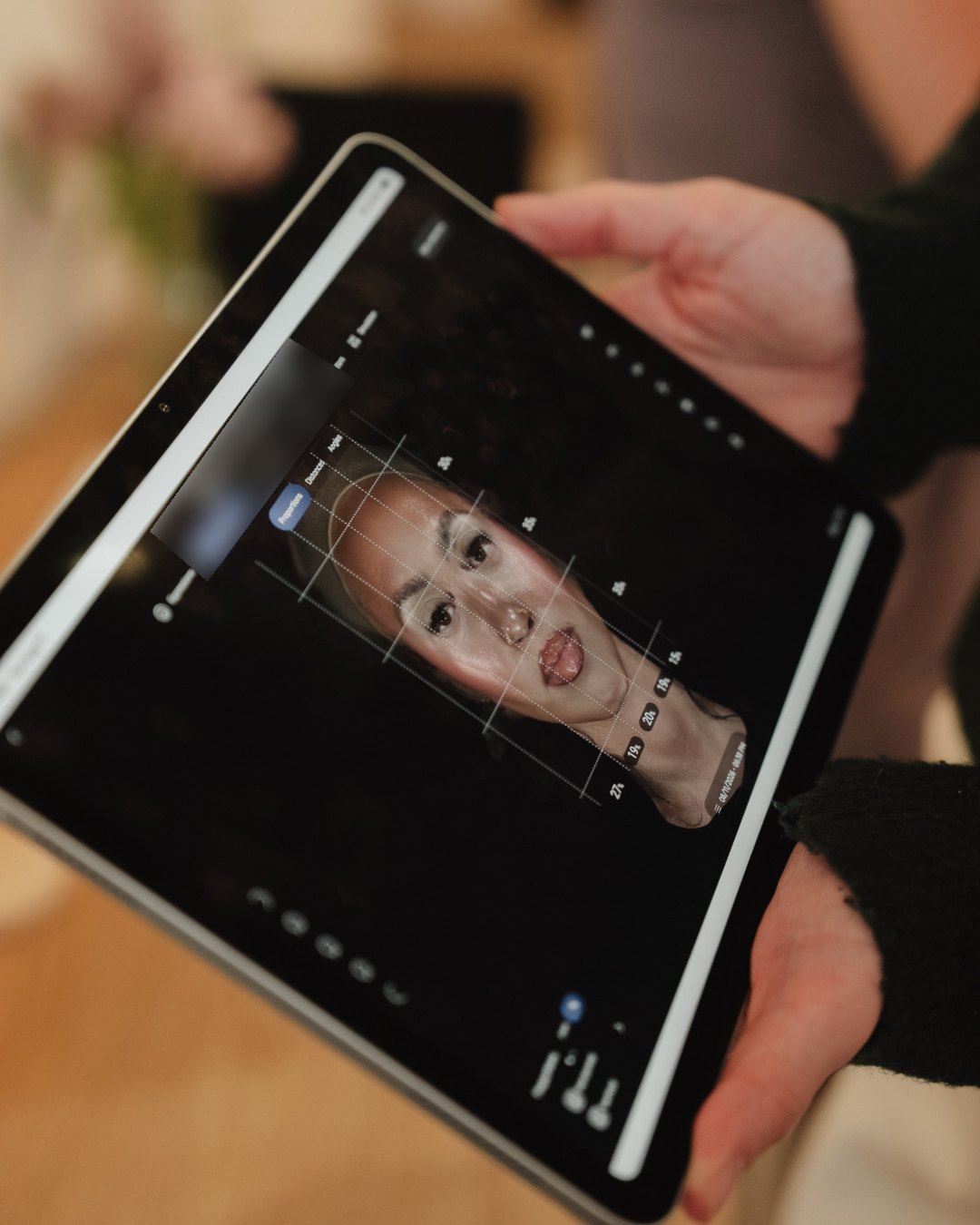 Facial measurements mapped on a 3D model